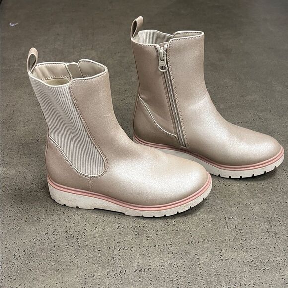 Art Class Metallic Cream Ankle Booties - Picture 4 of 6